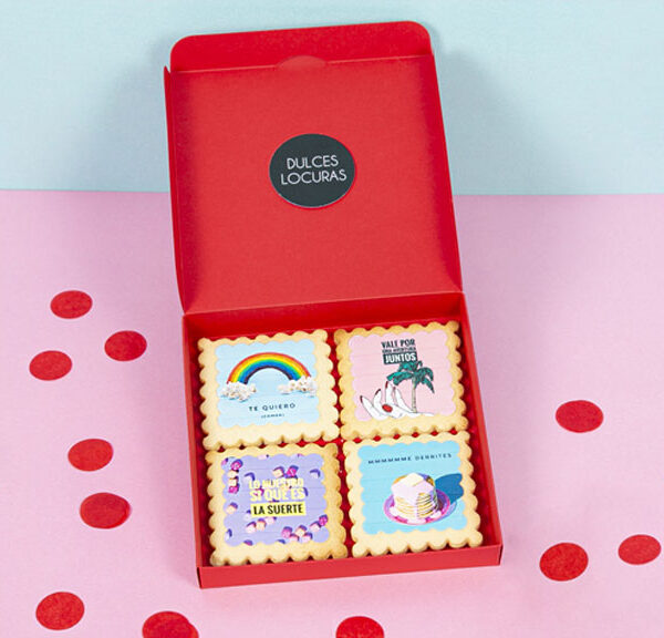 Galletas con mensajes de loco amor