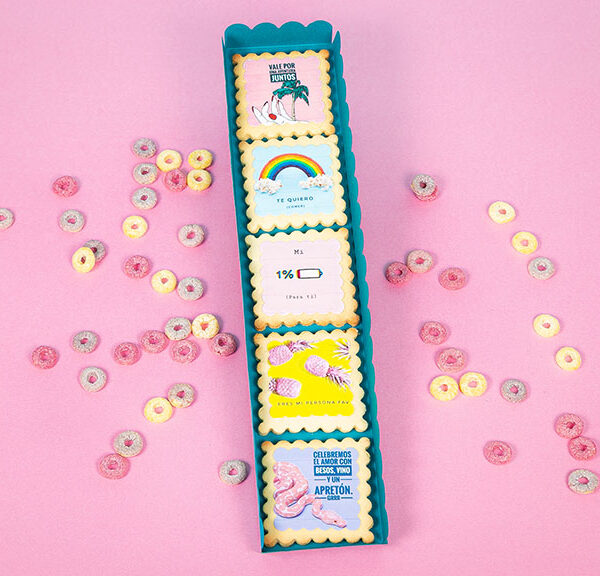 Galletas con mensajes de loco amor