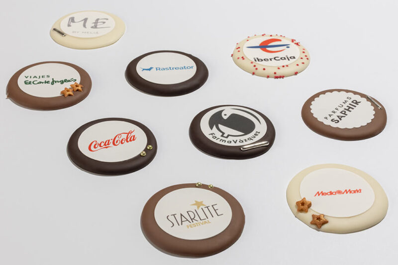 Chocolatinas con logo